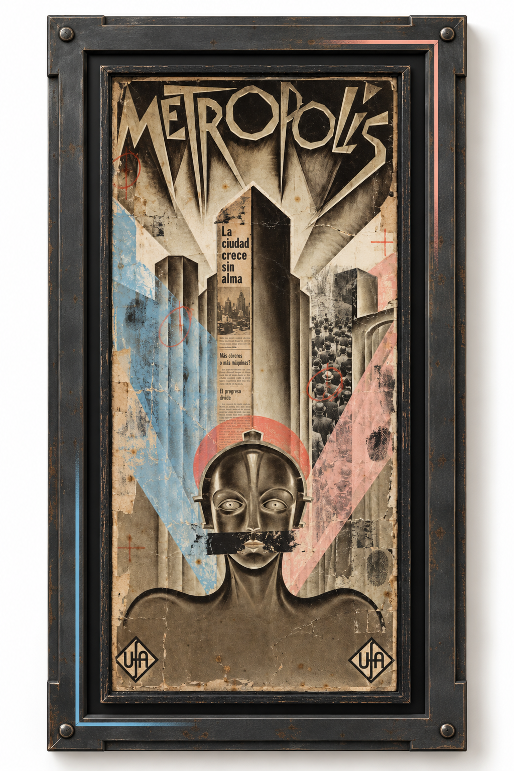 Póster Película Metrópolis | Cuadro decorativo, arte contemporáneo y estilo industrial